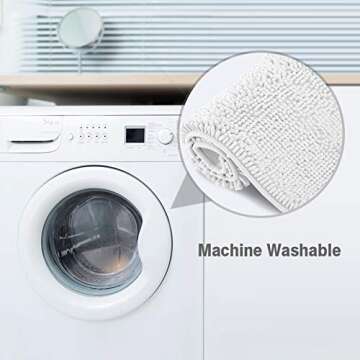 ITSOFT Plush Bathroom Rug - Absorbent & Non-Slip Comfort