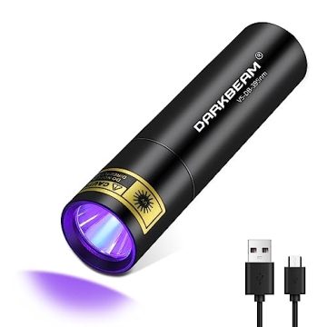 DARKBEAM Flashlight UV Black Light 395 NM, Mini but Powerful USB- C LED Rechargeable Woods Lamp, Ult...