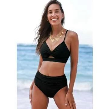 ENSKEFEN Chunky Heart Charm Necklaces for Women Vintage Gold Chain Necklace with Seven Textured Heart Pendants Retro Puffy Love Heart Necklace Statement Jewelry