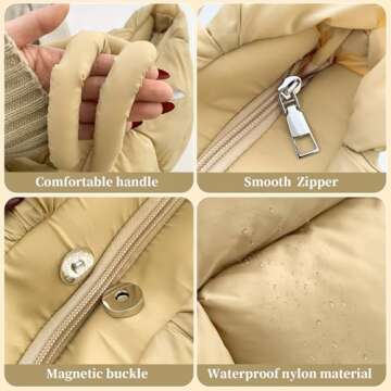 IHAYNER Quilted Puffer Tote Bag for Women