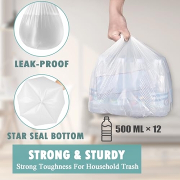Buy Durable 4 Gallon Trash Bags - 105 Count Unscented