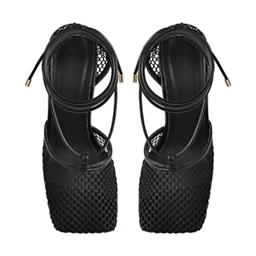 Stylish Richealnana Women's Mesh Pumps Sandals for Events