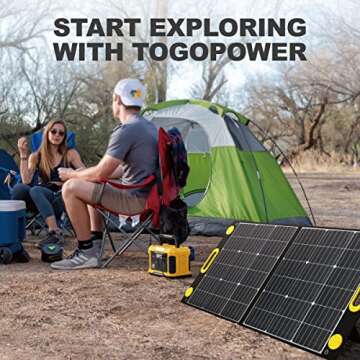 Togo Power 100W Portable Solar Panel for Baldr Power Station, Foldable Solar Cell Solar Charger with USB Outputs for RV Laptop iPhone iPad