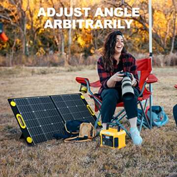 Togo Power 100W Portable Solar Panel for Baldr Power Station, Foldable Solar Cell Solar Charger with USB Outputs for RV Laptop iPhone iPad