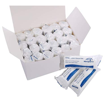 Hospora Medical Elastic Cotton Conforming Gauze Roll, 4 Inches, Individual Pack, First Aid Rolled St...