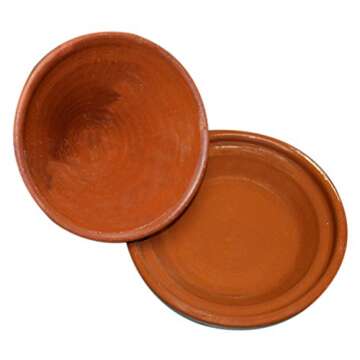 Handmade Moroccan Cooking Tagine 12-inch Lead-Free Glazed
