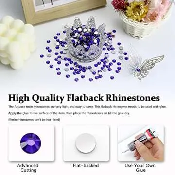 Vibrant 4500PCS Flatback Resin Rhinestones for Crafts