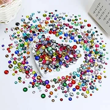 Vibrant 4500PCS Flatback Resin Rhinestones for Crafts