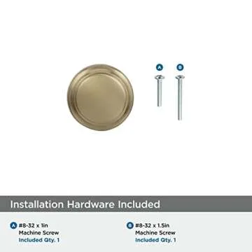 Amerock | Cabinet Knob | Golden Champagne | 1-3/16 inch (30 mm) Diameter | Highland Ridge | 1 Pack | Drawer Knob | Cabinet Hardware