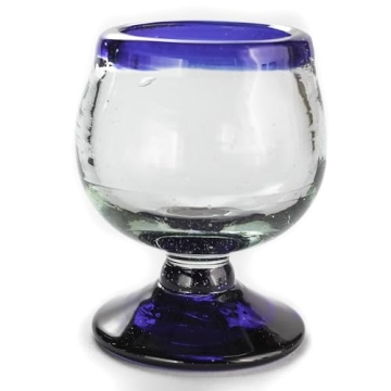 Elegant Hand Blown Mexican Tequila Shot Glasses Set of 4
