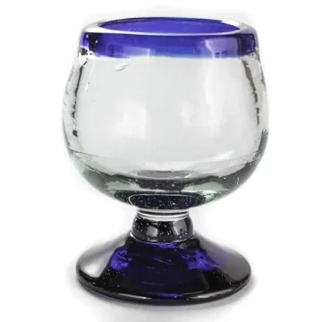 Elegant Hand Blown Mexican Tequila Shot Glasses Set of 4