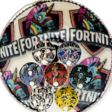 G-tube / Enteral Feeding 7 Pack Pads (White/black) (3 inch round, white/black)