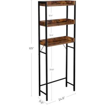 VASAGLE Over-The-Toilet 3-Tier Storage Shelf