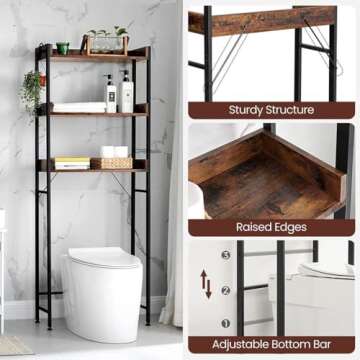 VASAGLE Over-The-Toilet 3-Tier Storage Shelf