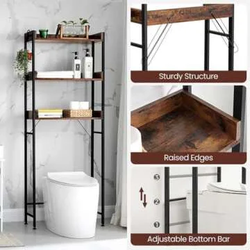VASAGLE Over-The-Toilet 3-Tier Storage Shelf