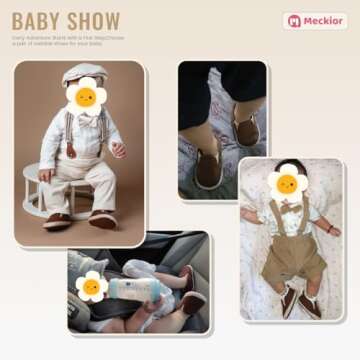 Meckior Infant Baby Girls Boys Soft Cotton Slip-On Crib Shoes to Make Every Step Stylish