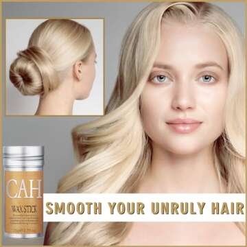 CAHIUYOA Hair Wax Stick for Styling, 1PCS, 2.7 Oz, Non-greasy Stick Wax for Fly Away & Edge Frizz Ha...