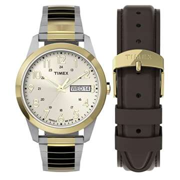 Timex Men's South Street Sport 36mm Watch - Two-Tone Expansion Band Gold-Tone Dial Two-Tone Case