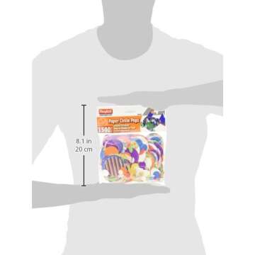 Roylco Paper Circle Popz, 2", Assorted, 1500 Circles