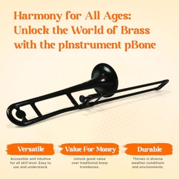 pBone Plastic Trombone for Students Beginners Durable ABS