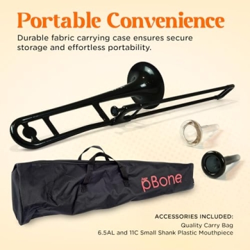 pBone Plastic Trombone for Students Beginners Durable ABS