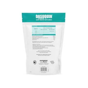 Nutramax Laboratories Dasuquin Joint Health Supplement for Small to Medium Dogs - With Glucosamine, Chondroitin, ASU, Boswellia Serrata Extract, Green Tea Extract, 84 Soft Chews