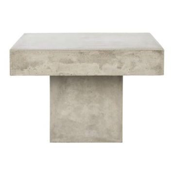 SAFAVIEH Outdoor Dark Grey Concrete Coffee Table Modern Durable