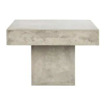 SAFAVIEH Outdoor Dark Grey Concrete Coffee Table Modern Durable