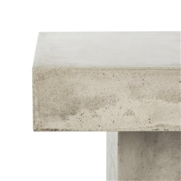 SAFAVIEH Outdoor Dark Grey Concrete Coffee Table Modern Durable