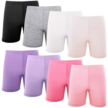 HOLLHOFF 8 Pack Girls Dance Shorts - Breathable Activewear for 4-5T