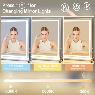 Gvnkvn Makeup Vanity Mirror with Lights for Flawless Beauty
