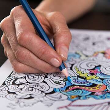 Pluqis Premium Art Quality 24 Colored Pencils, Pre-Sharpened, Artist Grade for College Students, Kids School Supplies and Adult Coloring Books