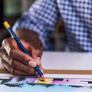 Pluqis Premium Art Quality 24 Colored Pencils, Pre-Sharpened, Artist Grade for College Students, Kids School Supplies and Adult Coloring Books