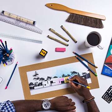 Pluqis Premium Art Quality 24 Colored Pencils, Pre-Sharpened, Artist Grade for College Students, Kids School Supplies and Adult Coloring Books