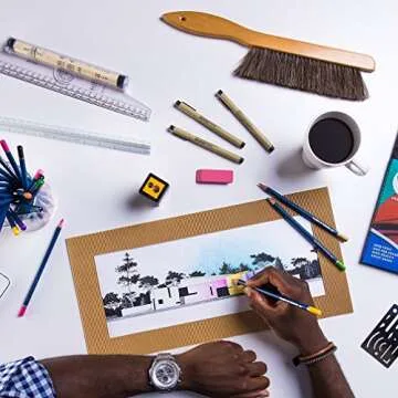 Pluqis Premium Art Quality 24 Colored Pencils, Pre-Sharpened, Artist Grade for College Students, Kids School Supplies and Adult Coloring Books