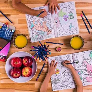 Pluqis Premium Art Quality 24 Colored Pencils, Pre-Sharpened, Artist Grade for College Students, Kids School Supplies and Adult Coloring Books