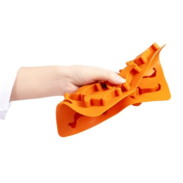 LYWUU Dachshund Dog Shaped Silicone Ice Cube Molds and Tray Brown