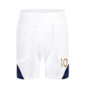 Cnins France Youth Soccer Jerseys for Kids #10 Soccer Shirts for Boys French Football Jersey Kit for Girls(C-FRA,10Y)