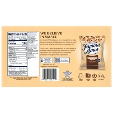 Famous Amos Classic Chocolate Chip Cookies, 1 oz., 30-Pack
