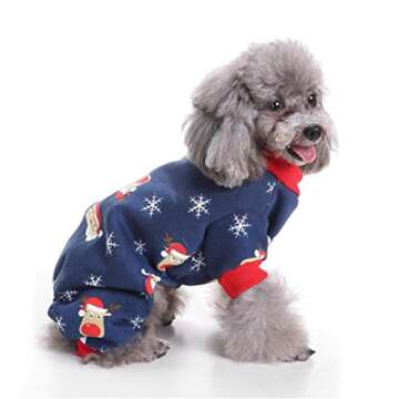 IEason Christmas Costume for Dogs and Cats in Navy