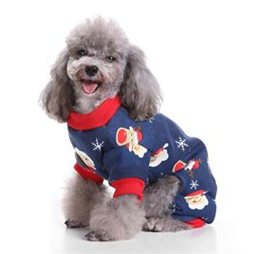 IEason Christmas Costume for Dogs and Cats in Navy
