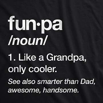 Mens Funpa Definition T Shirt Funny Grandpa Gift Fathers Day Papa Graphic Tee Mens Funny T Shirts Da...
