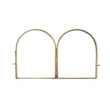 Elegant Brass and Glass Arched Photo Frame for Vintage Style
