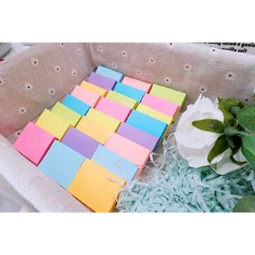 (24 Pads) Sticky Notes 1.5x2 in, 8 Colors Post Self Sticky Notes Pad Its, Bright Post Stickies Colorful Sticky Notes for Office, Home, School, Meeting, 75 Sheets/pad