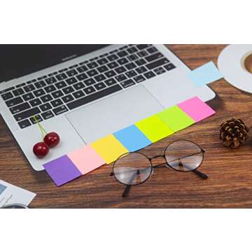 (24 Pads) Sticky Notes 1.5x2 in, 8 Colors Post Self Sticky Notes Pad Its, Bright Post Stickies Colorful Sticky Notes for Office, Home, School, Meeting, 75 Sheets/pad