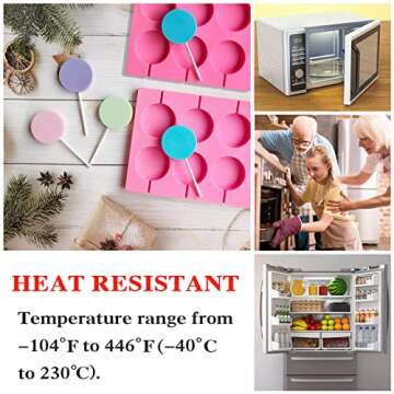 Versatile Silicone Lollipop Molds for Candies and Baking