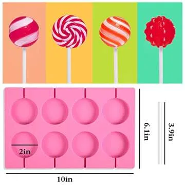Versatile Silicone Lollipop Molds for Candies and Baking