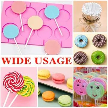 Versatile Silicone Lollipop Molds for Candies and Baking