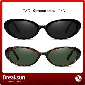 Breaksun Oval Shades Stylish Unisex 90s Vintage Sunglasses
