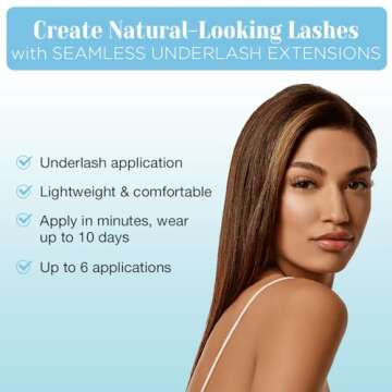 Ardell Seamless Eyelash Extension Kit, Wispies - Customizable DIY Lash Clusters, Includes Bond & Seal and Applicator for Long-Lasting Natural Lashes, 1 Pack